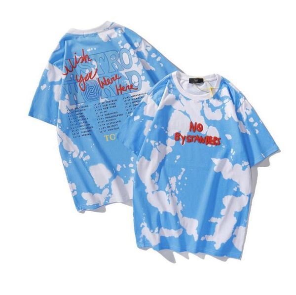 astroworld t shirt tour peripheral tie dye cloud short sleeve t-shirt youth fashion collar men's and women's couples tees, White;black
astroworld t shirt tour peripheral tie dye cloud short sleeve t-shirt youth fashion collar men's and women's couples tees, White;black