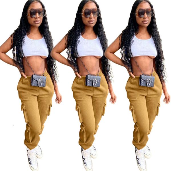 za032 autumn and winter women's fashion casual solid color large size tooling pocket sweatpants, Black;white
za032 autumn and winter women's fashion casual solid color large size tooling pocket sweatpants, Black;white