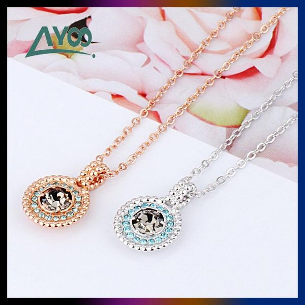 pendant necklaces fashion jewelry swa simple crystal round charm magic eye women's necklace angel clavicle chain gift, Silver
pendant necklaces fashion jewelry swa simple crystal round charm magic eye women's necklace angel clavicle chain gift, Silver