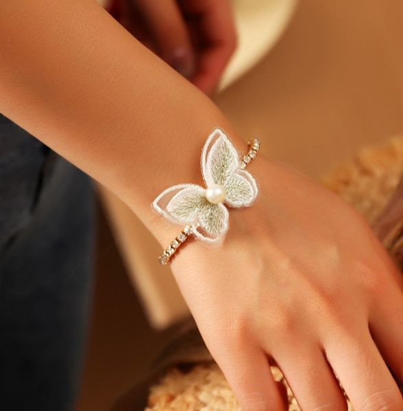 european and american super sensen embroidered butterfly bangle with diamond inlaid pearl bracelet, Black
european and american super sensen embroidered butterfly bangle with diamond inlaid pearl bracelet, Black