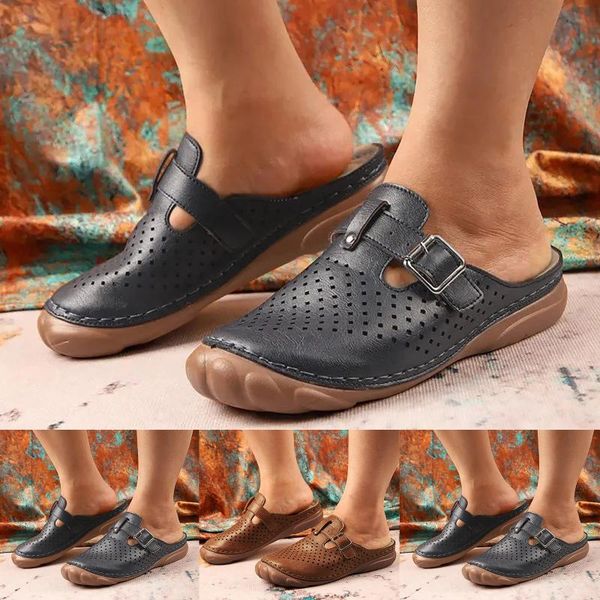 slippers women's breathable flat sandals home indoor fashion vintage hollow out wedge ladies round toe slip on shoes, Black
slippers women's breathable flat sandals home indoor fashion vintage hollow out wedge ladies round toe slip on shoes, Black
