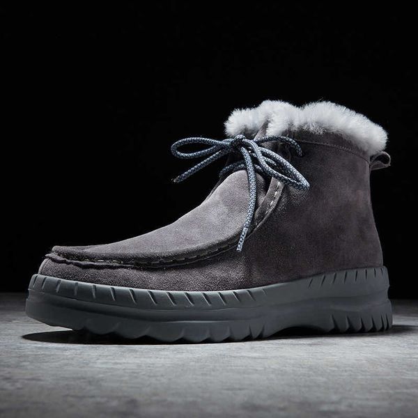 winter psh warm snow boots men's trend leather versatile thickened cotton shoes sheep wool integrated boots, Black
winter psh warm snow boots men's trend leather versatile thickened cotton shoes sheep wool integrated boots, Black