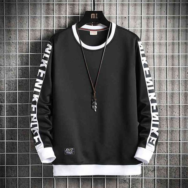 men hoodies side stripe o-neck sweatshirt crewneck hip hop high street long sleeve spring and autumn 210813, Black
men hoodies side stripe o-neck sweatshirt crewneck hip hop high street long sleeve spring and autumn 210813, Black