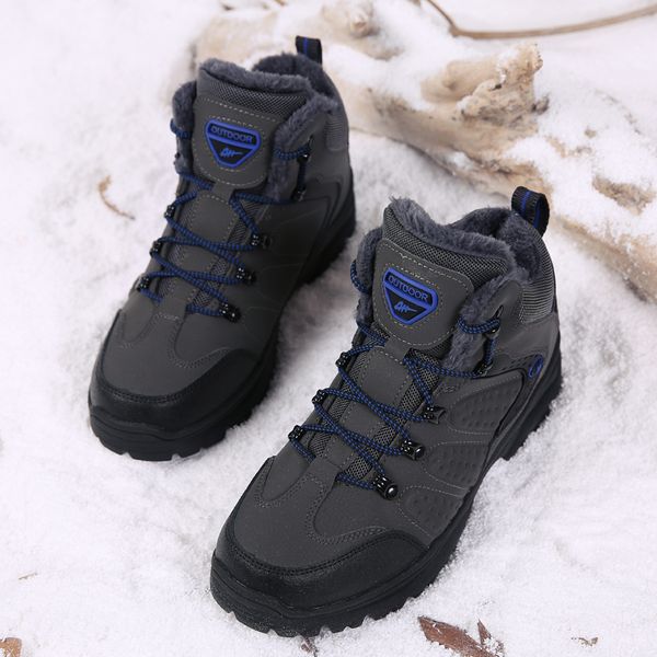 men boots fur warm leather snow boots men winter work casual hiking shoes sneakers female ankle plush boots gray botas, Black
men boots fur warm leather snow boots men winter work casual hiking shoes sneakers female ankle plush boots gray botas, Black