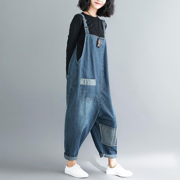 women's jumpsuits & rompers 2021 spring autumn women fashion jumpsuit female playsuits cotton denim elegant jeans plus szie j396, Black;white
women's jumpsuits & rompers 2021 spring autumn women fashion jumpsuit female playsuits cotton denim elegant jeans plus szie j396, Black;white