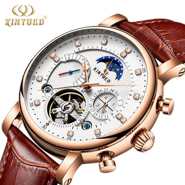 wristwatches kinyued tourbillon mechanical watch men moon phase calendar skeleton automatic relogio masculino, Slivery;brown
wristwatches kinyued tourbillon mechanical watch men moon phase calendar skeleton automatic relogio masculino, Slivery;brown
