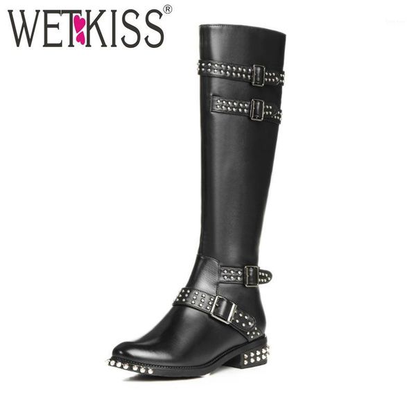 boots wetkiss 2021 cool rivet knee high women genuine leather buckle strap motorcycle winter footwear zipper chunky heels1, Black
boots wetkiss 2021 cool rivet knee high women genuine leather buckle strap motorcycle winter footwear zipper chunky heels1, Black