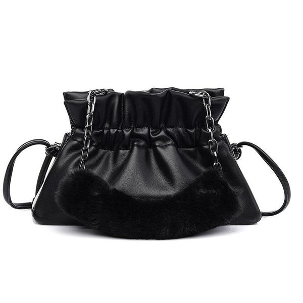 fashion women's handbag pu leather thin line solid pattern messenger bag plush totes
fashion women's handbag pu leather thin line solid pattern messenger bag plush totes