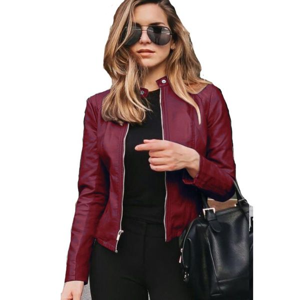 women's jackets girl women full sleeve casual winter autumn pu lady slim thin coat outwear short zipper, Black;brown
women's jackets girl women full sleeve casual winter autumn pu lady slim thin coat outwear short zipper, Black;brown