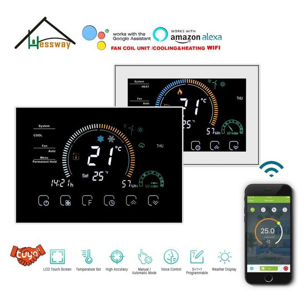 smart home control hessway 4.8 inch screen ac wifi thermostat for air conditioner works with alexa google
smart home control hessway 4.8 inch screen ac wifi thermostat for air conditioner works with alexa google