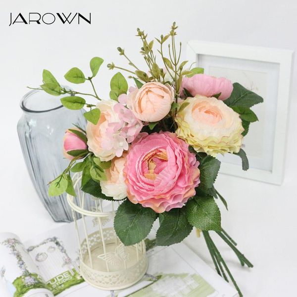 simulation tea rose bouquet hydrangea artificial fake flower wedding bride holding flowers home decorations decorative & wreaths
simulation tea rose bouquet hydrangea artificial fake flower wedding bride holding flowers home decorations decorative & wreaths