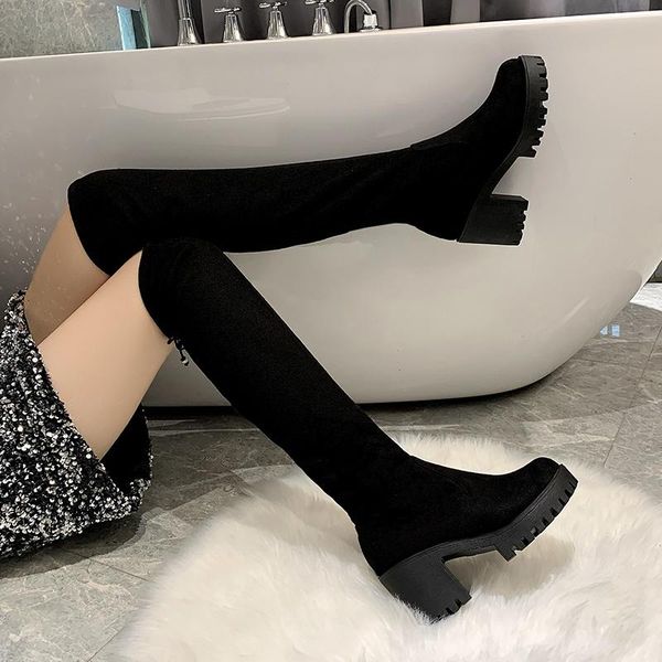 boots 2021 fashion women autumn winter over the knee heels quality suede long comfort square botines mujer thigh high, Black
boots 2021 fashion women autumn winter over the knee heels quality suede long comfort square botines mujer thigh high, Black
