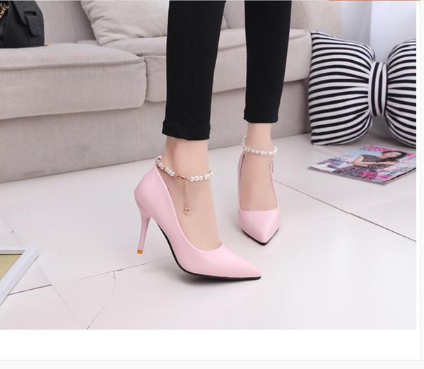 dress shoes 2021 spring and autumn high fine heel pointed end women's size 34--39, Black
dress shoes 2021 spring and autumn high fine heel pointed end women's size 34--39, Black