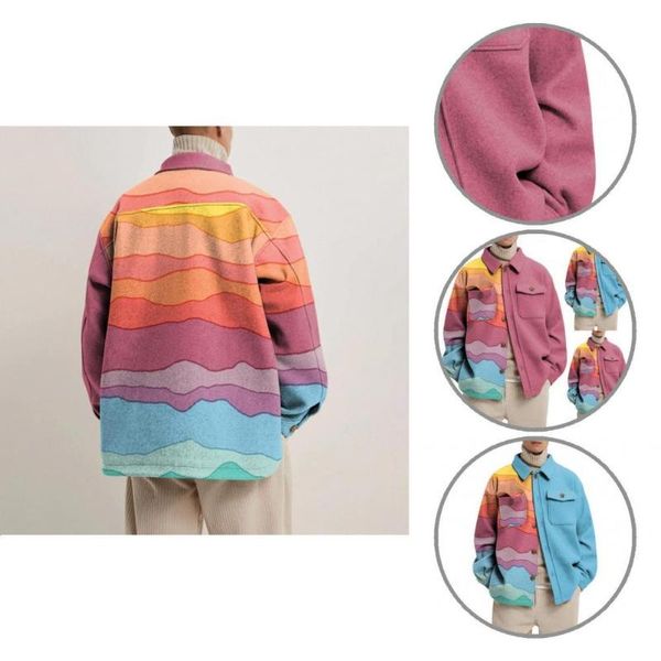 men's wool & blends good buttoned jacket unique pattern 2 colors men loose printed winter outfit coat casual, Black
men's wool & blends good buttoned jacket unique pattern 2 colors men loose printed winter outfit coat casual, Black