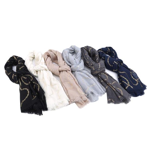 scarves 2021 ladies fashion gold foil fringe viscose shawl scarf bling oversize thick wrap hijabs muslim sjaal, Blue;gray
scarves 2021 ladies fashion gold foil fringe viscose shawl scarf bling oversize thick wrap hijabs muslim sjaal, Blue;gray