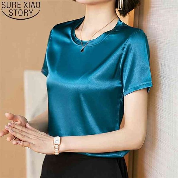 summer glossy blouse women short sleeve fashion solid plus size office lady o-neck clothes blusas 14071 210506, White
summer glossy blouse women short sleeve fashion solid plus size office lady o-neck clothes blusas 14071 210506, White