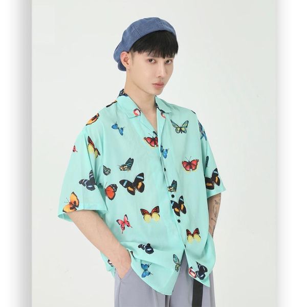 men's casual shirts men streetwear hip hop vintage beach shirt summer loose butterfly print short sleeve, White;black
men's casual shirts men streetwear hip hop vintage beach shirt summer loose butterfly print short sleeve, White;black