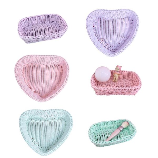 storage baskets macaron candy color woven plastic basket cosmetic box rectangular heart shaped deskorganizer bin home decor
storage baskets macaron candy color woven plastic basket cosmetic box rectangular heart shaped deskorganizer bin home decor