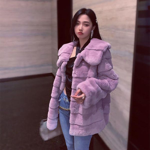 women's fur & faux 2021 autumn winte women imitation rex coats female long solid color jackets ladies slim warm overcoats t900, Black
women's fur & faux 2021 autumn winte women imitation rex coats female long solid color jackets ladies slim warm overcoats t900, Black