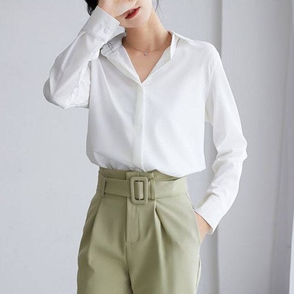zawfl turndown collar long sleeves blouse women pure color button puff sleeve loose shirt tee shirt femme 210525, White
zawfl turndown collar long sleeves blouse women pure color button puff sleeve loose shirt tee shirt femme 210525, White