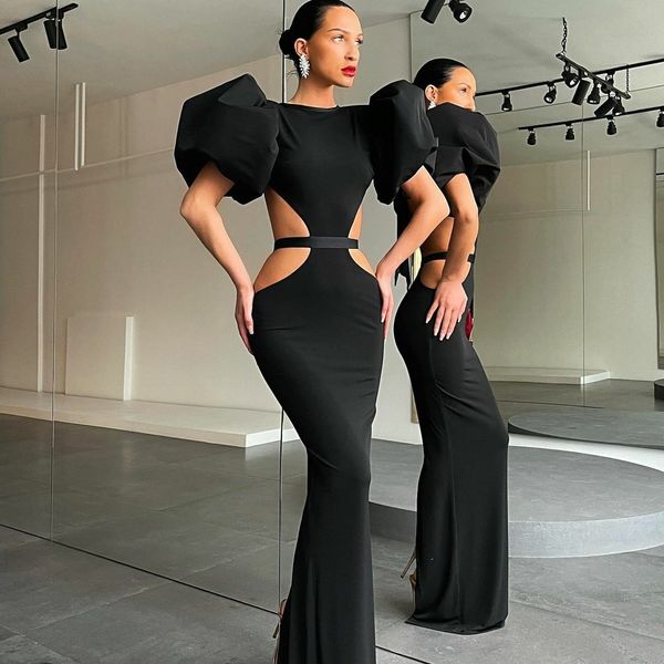 open back black prom dresses puffy cap sleeves cutaway sides evening formal party second reception gowns
open back black prom dresses puffy cap sleeves cutaway sides evening formal party second reception gowns