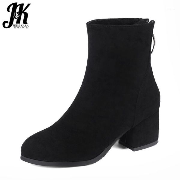 boots jk stretch flock women ankle booties ladies high heels shoes female round toe zip winter big size 451, Black
boots jk stretch flock women ankle booties ladies high heels shoes female round toe zip winter big size 451, Black