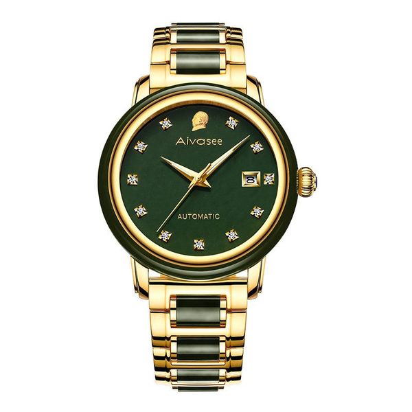 jade women watches men's gold-plated bezel calendar creative classic female clock man wristwatches, Slivery;brown
jade women watches men's gold-plated bezel calendar creative classic female clock man wristwatches, Slivery;brown