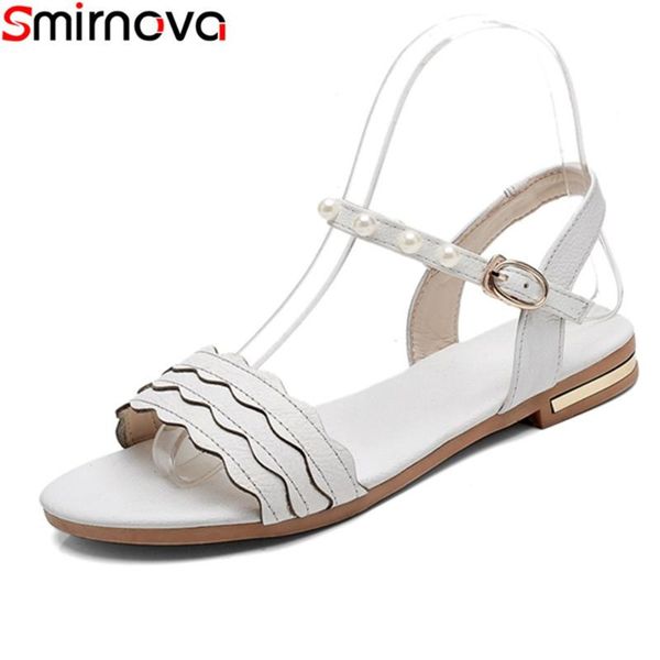 smirnova large size 34-43 2021 summer fashion leisure flat sandals solid color ankle strap genuine leather women, Black
smirnova large size 34-43 2021 summer fashion leisure flat sandals solid color ankle strap genuine leather women, Black