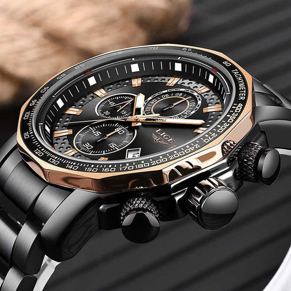 lige fashion quartz mens watches brand luxury stainless steel big dial watch for men military waterproof sport clock 210527, Slivery;brown
lige fashion quartz mens watches brand luxury stainless steel big dial watch for men military waterproof sport clock 210527, Slivery;brown