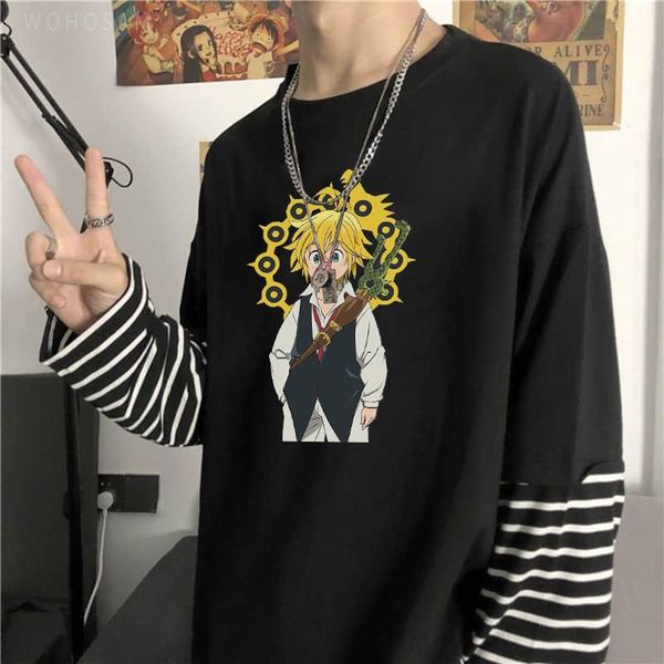 men's t-shirts harajuku anime meliodas the seven deadly sins women's stripe long sleeve t-shirt manga nanatsu no taizai fake two p, White;black
men's t-shirts harajuku anime meliodas the seven deadly sins women's stripe long sleeve t-shirt manga nanatsu no taizai fake two p, White;black