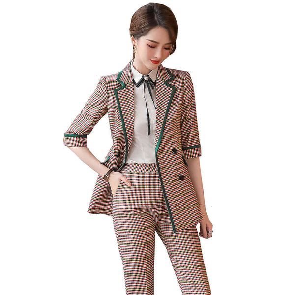 women's suits & blazers fashion women ladies blue red plaid pant suit s-5xl korean design business 2 piece set 7mh0, White;black
women's suits & blazers fashion women ladies blue red plaid pant suit s-5xl korean design business 2 piece set 7mh0, White;black