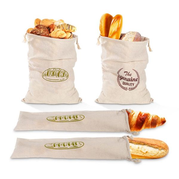 bread storage bag reusable drawstring pouch natural linen bagel bun sack portable container picnic convenient bags