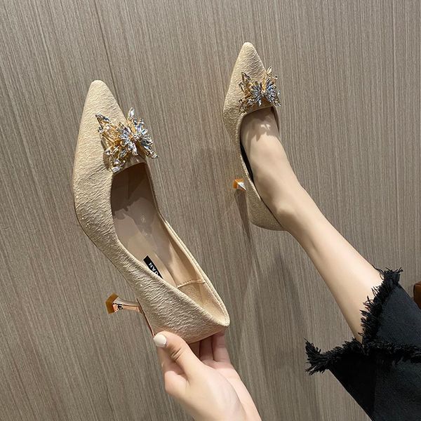 dress shoes fashion metal decoration large size ladies single spring and summer all-match pointed shallow mouth high heels, Black
dress shoes fashion metal decoration large size ladies single spring and summer all-match pointed shallow mouth high heels, Black