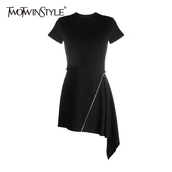 black patchwork diamond dress for female o neck short sleeve high waist irregular hem dresses women style 210423, Black;gray
black patchwork diamond dress for female o neck short sleeve high waist irregular hem dresses women style 210423, Black;gray