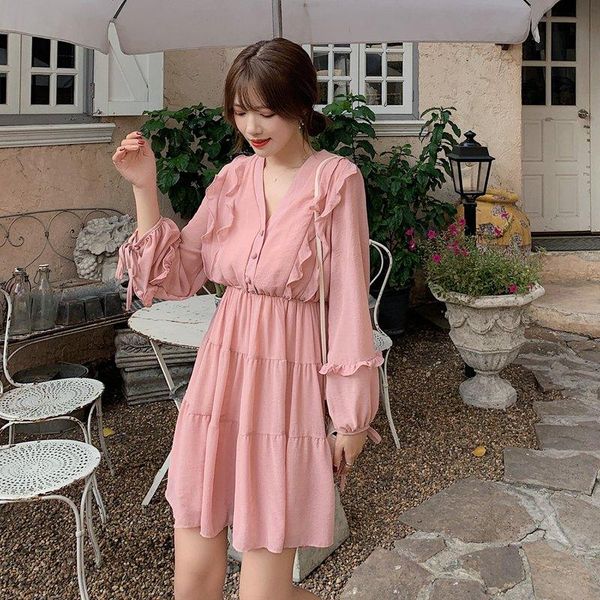 casual dresses uulutonica autumn women elegant fashion a-line solid ruffles above knee, mini empire v-neck chiffon dress, Black;gray
casual dresses uulutonica autumn women elegant fashion a-line solid ruffles above knee, mini empire v-neck chiffon dress, Black;gray