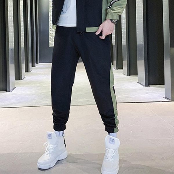 side stripe track jogger pants men 2021 label polyester harem homme streetwear male hiphop men's, Black
side stripe track jogger pants men 2021 label polyester harem homme streetwear male hiphop men's, Black