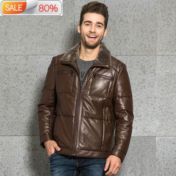 men's leather & faux jacket autumn winter real genuine sheepskin coat parka 2021 chaqueta cuero hombre 335a b23005, Black
men's leather & faux jacket autumn winter real genuine sheepskin coat parka 2021 chaqueta cuero hombre 335a b23005, Black