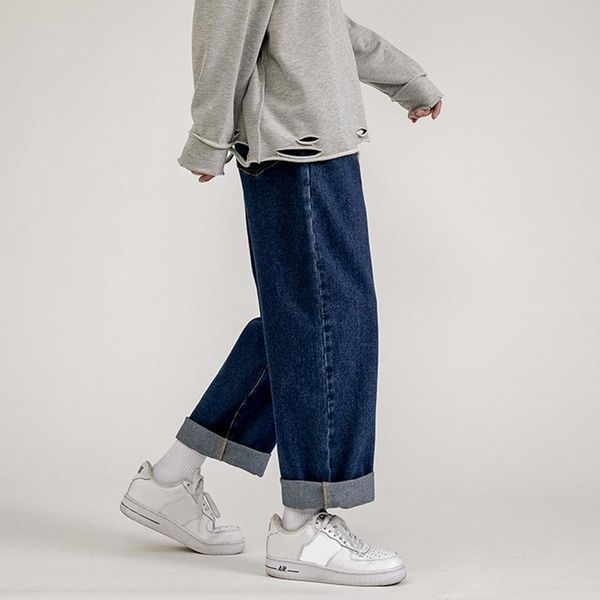 men's jeans 2021 vintage streetwear loose straight casual wide leg pants cowboy mans korean hip hop trousers summer, Blue
men's jeans 2021 vintage streetwear loose straight casual wide leg pants cowboy mans korean hip hop trousers summer, Blue