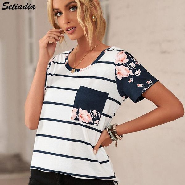 women's t-shirt summer women tshirts stripe printing short sleeves aesthetic clothes loose for fashion sundress clothing 2021, White
women's t-shirt summer women tshirts stripe printing short sleeves aesthetic clothes loose for fashion sundress clothing 2021, White