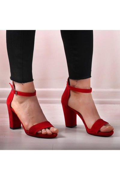 sandals women's red single band, Black