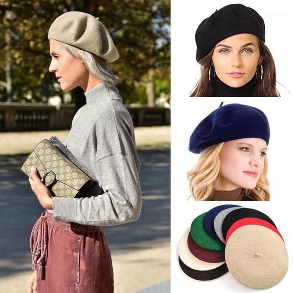 berets lady autumn winter hat painter style women wool vintage solid color caps female bonnet warm walking cap beanie1, Blue;gray
berets lady autumn winter hat painter style women wool vintage solid color caps female bonnet warm walking cap beanie1, Blue;gray