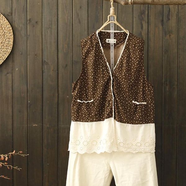 harajuku mori girl japan retro floral print lace women's spring casual wear sleeveless cotton vest jacket outerwear coats, Black;white
harajuku mori girl japan retro floral print lace women's spring casual wear sleeveless cotton vest jacket outerwear coats, Black;white