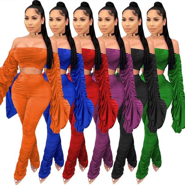 women's two piece pants elastic high waist full sleeve 2 outfits for women and office casual shirring pleated set h408, White
women's two piece pants elastic high waist full sleeve 2 outfits for women and office casual shirring pleated set h408, White