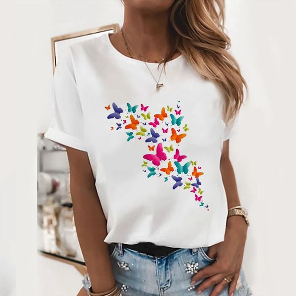 aesthetic summer clothes mujer womens t shirt a group of colored butterflies print funny ladies kawaii tee casual, White
aesthetic summer clothes mujer womens t shirt a group of colored butterflies print funny ladies kawaii tee casual, White