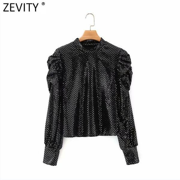 zevity women fashion stand collar sequined casual velvet smock blouse lady pleated puff sleeve blusas female shirts ls7571 210419, White
zevity women fashion stand collar sequined casual velvet smock blouse lady pleated puff sleeve blusas female shirts ls7571 210419, White