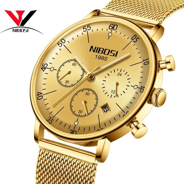 wristwatches relogio masculino nibosi golden wrist watch chronograph men watches mesh band fashion dress analog quartz-watch male clock 2021, Slivery;brown
wristwatches relogio masculino nibosi golden wrist watch chronograph men watches mesh band fashion dress analog quartz-watch male clock 2021, Slivery;brown