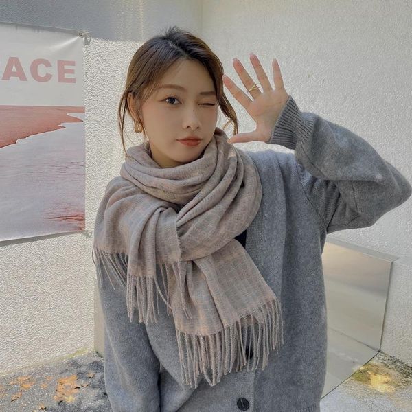 scarves 2021 fashion winte cashmere long tassels women thicken wrap shawl plaid wool pashmina scarf female bandanna, Blue;gray
scarves 2021 fashion winte cashmere long tassels women thicken wrap shawl plaid wool pashmina scarf female bandanna, Blue;gray