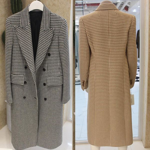 women's wool & blends coat women houndstooth waist thin woolen female long temperament commuter autumn and winter, Black
women's wool & blends coat women houndstooth waist thin woolen female long temperament commuter autumn and winter, Black