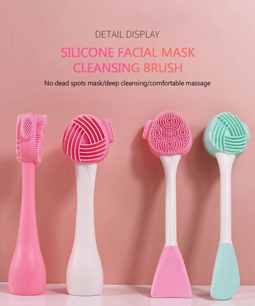double-sided silicone skin care brush facial cleanser massage washing product face mud mask brushes tool makeup accessories 0986
double-sided silicone skin care brush facial cleanser massage washing product face mud mask brushes tool makeup accessories 0986