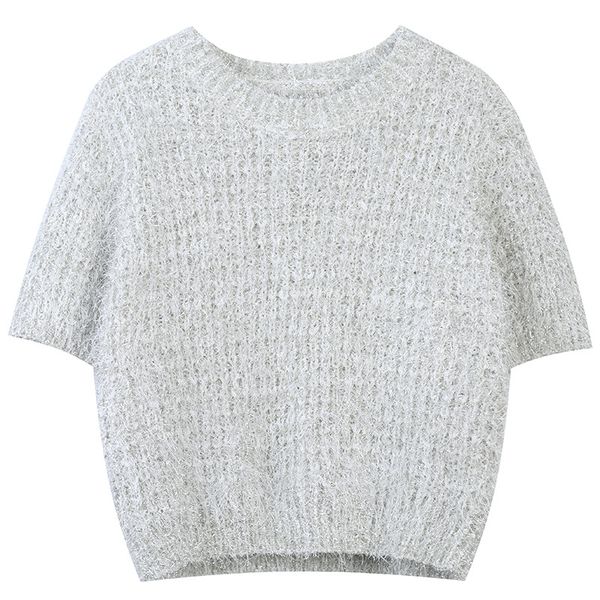 1106 2022 spring autumn brand same style sweater short sleeve crew neck pullover gray fashion womens clothes womens mingzhi, White;black
1106 2022 spring autumn brand same style sweater short sleeve crew neck pullover gray fashion womens clothes womens mingzhi, White;black